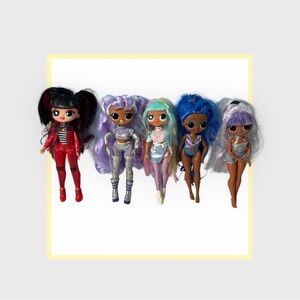 LOL Surprise OMG Dolls Lot of 5  Articulated Fashion Dolls Mixed Styles Hair